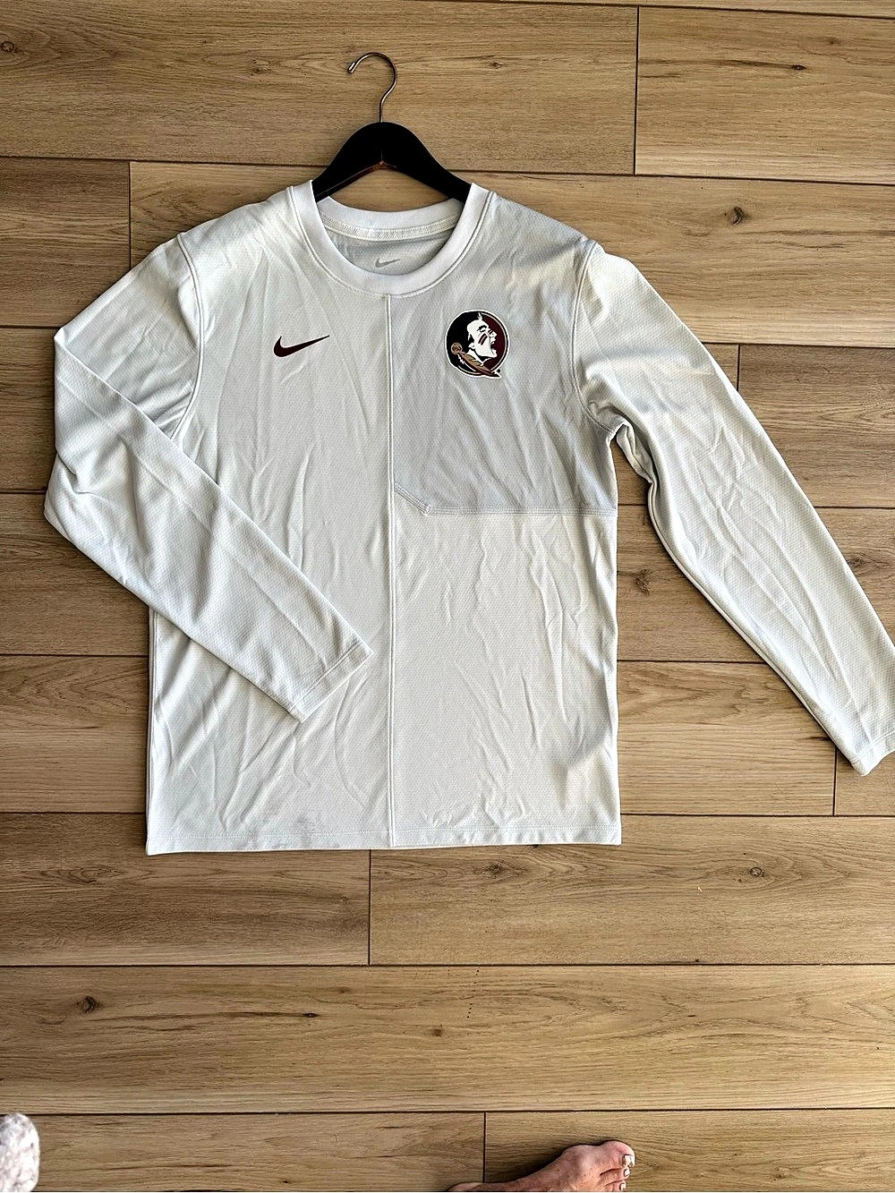 Nike Men's White & Gray Dri-FIT Florida State, Seminoles Size Medium